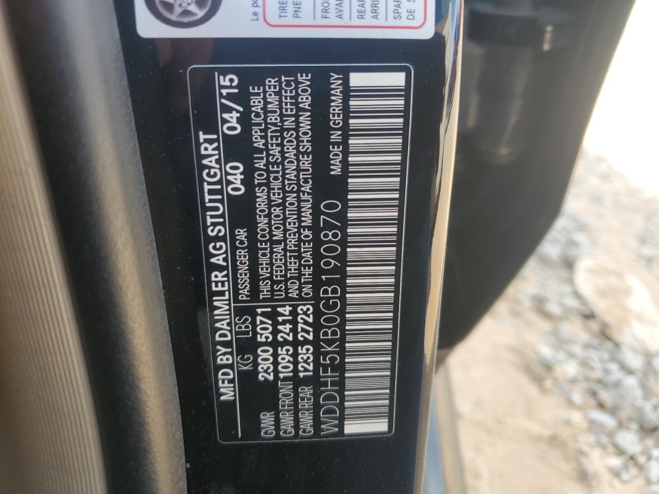 2016 Mercedes-Benz E 350 VIN: WDDHF5KB0GB190870 Lot: 83811965