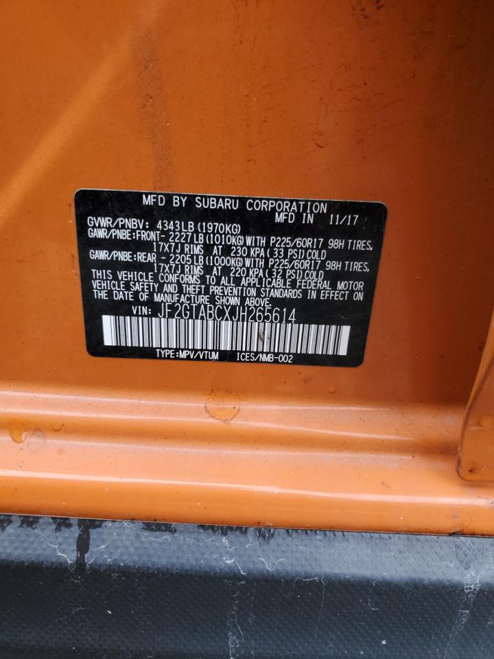 2018 Subaru Crosstrek Premium VIN: JF2GTABCXJH165614 Lot: 71714905