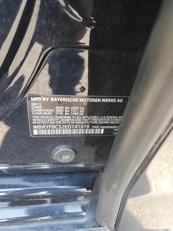 2014 BMW 750 Lxi VIN: WBAYF8C52ED141978 Lot: 71231675