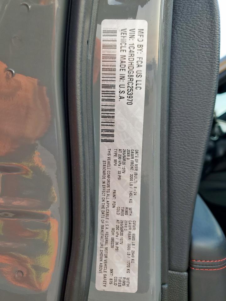 2024 Dodge Durango Gt VIN: 1C4RDHDG8RC253970 Lot: 81137695