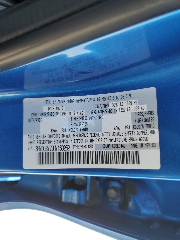 2017 Toyota Yaris Ia VIN: 3MYDLBYV3HY160252 Lot: 82083505