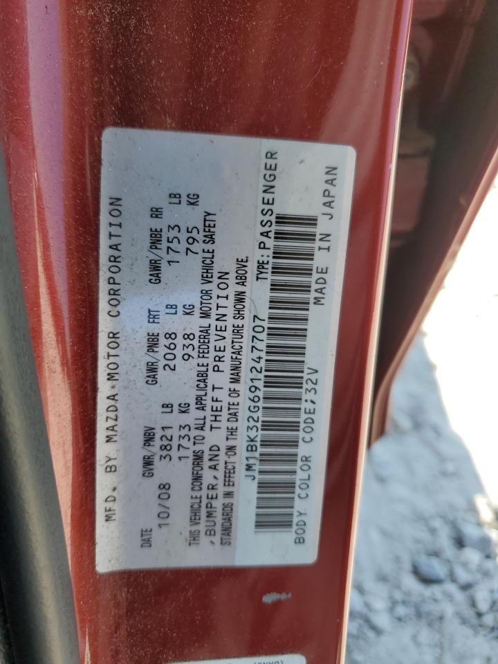2009 Mazda 3 I VIN: JM1BK32G691247707 Lot: 80137695