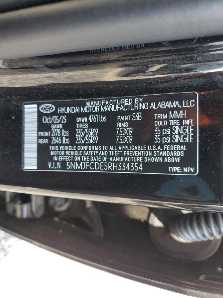 2024 Hyundai Tucson Sel VIN: 5NMJFCDE5RH334354 Lot: 81645205