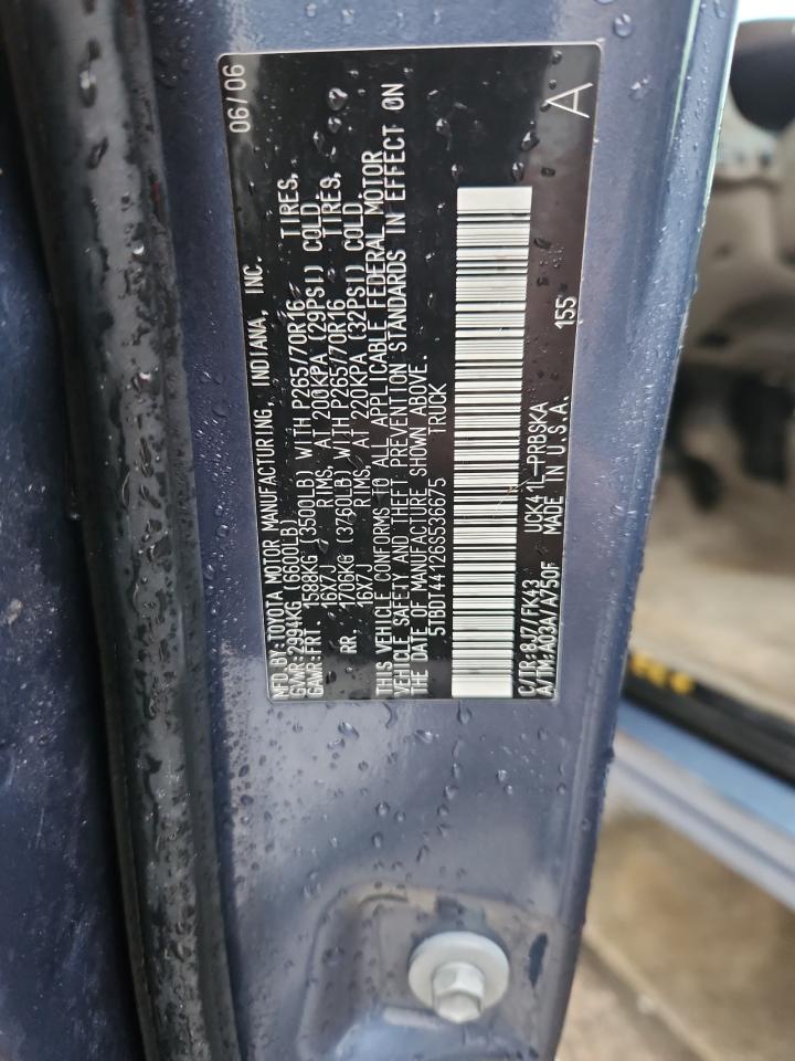 2006 Toyota Tundra Double Cab Sr5 VIN: 5TBDT44126S536675 Lot: 82168025