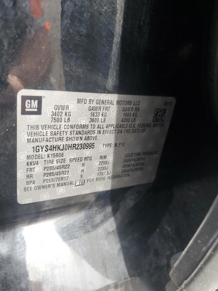 2017 Cadillac Escalade Esv Luxury VIN: 1GYS4HKJ0HR230995 Lot: 84365705