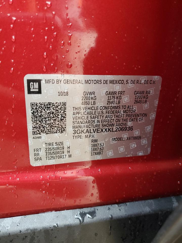 2019 GMC Terrain Slt VIN: 3GKALVEXXKL206936 Lot: 83758855