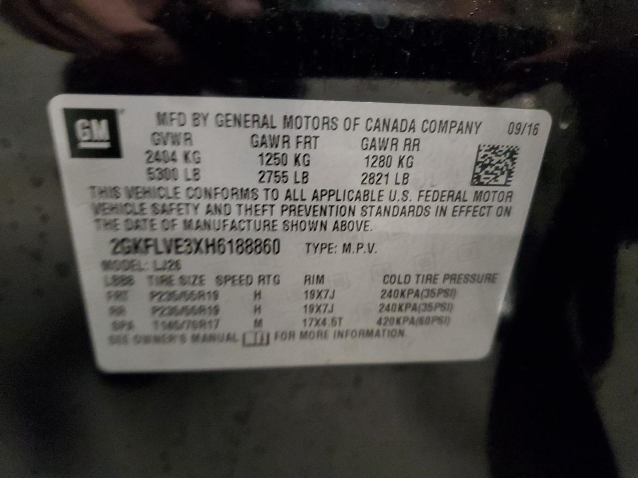 2017 GMC Terrain Denali VIN: 2GKFLVE3XH6188860 Lot: 83819485