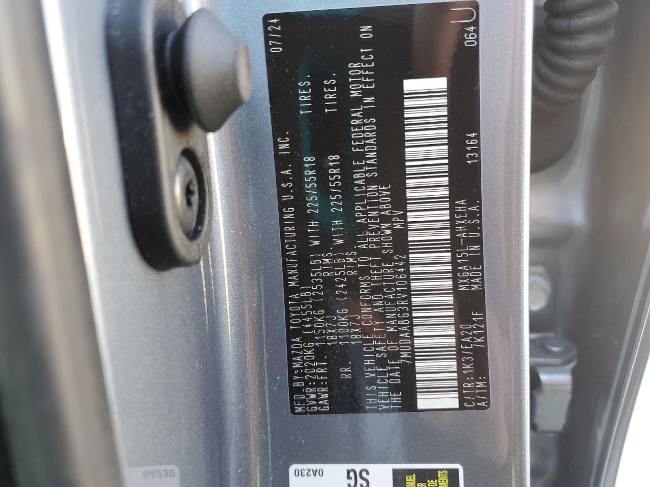 2024 Toyota Corolla Cross Xle VIN: 7MUDAABG3RV106442 Lot: 81040835