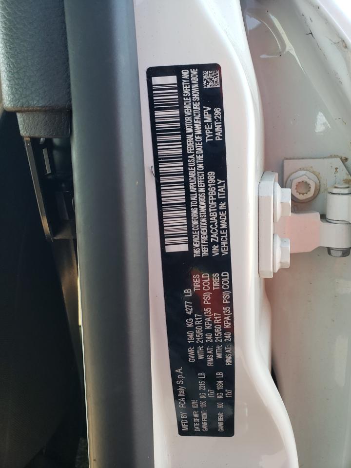 2015 Jeep Renegade Latitude VIN: ZACCJABT0FPB61969 Lot: 71722965