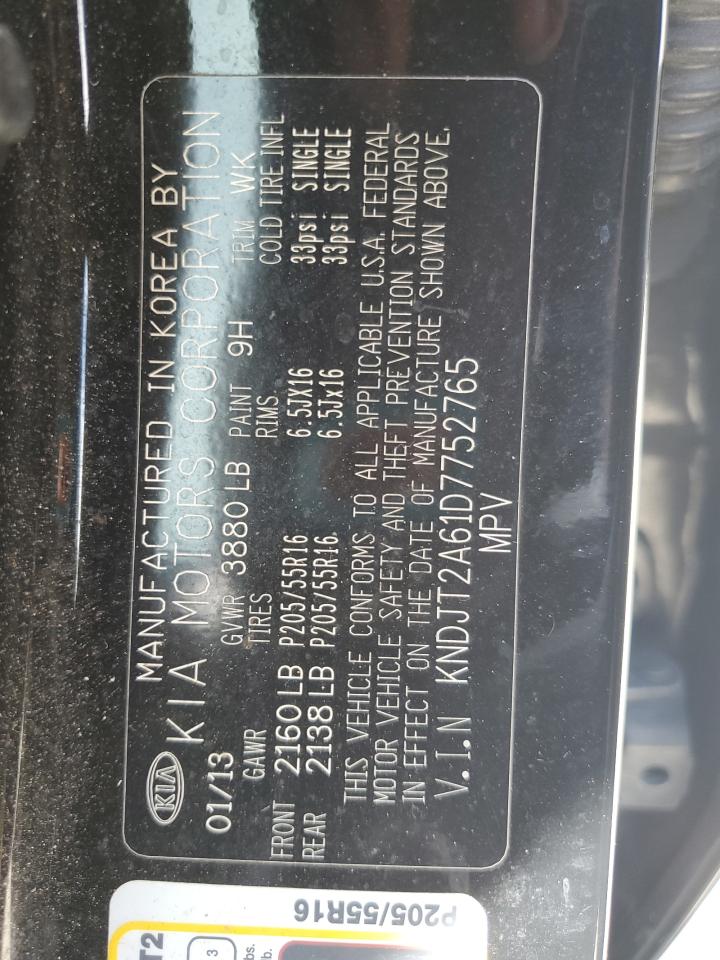 2013 Kia Soul + VIN: KNDJT2A61D7752765 Lot: 80521455