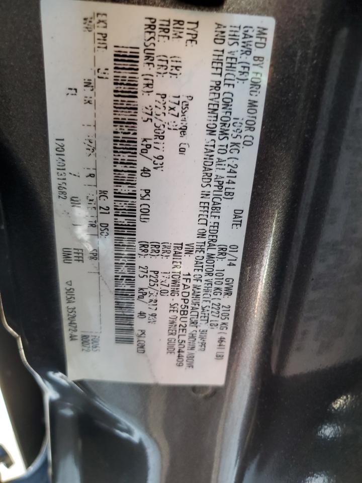 2014 Ford C-Max Sel VIN: 1FADP5BU2EL504409 Lot: 80552355