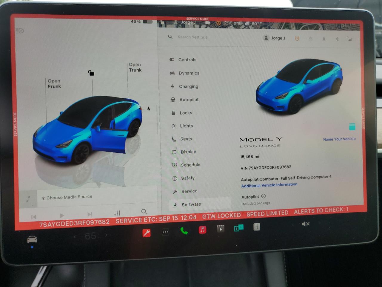 2024 Tesla Model Y VIN: 7SAYGDED3RF097682 Lot: 84194045