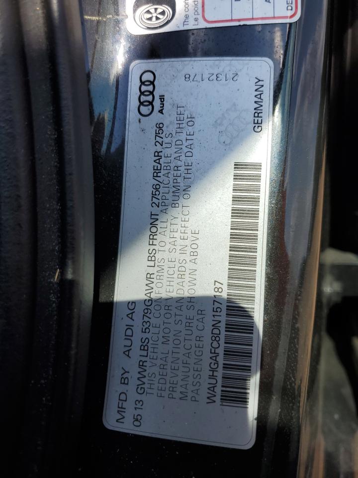 2013 Audi A6 Prestige VIN: WAUHGAFC8DN157187 Lot: 80073755