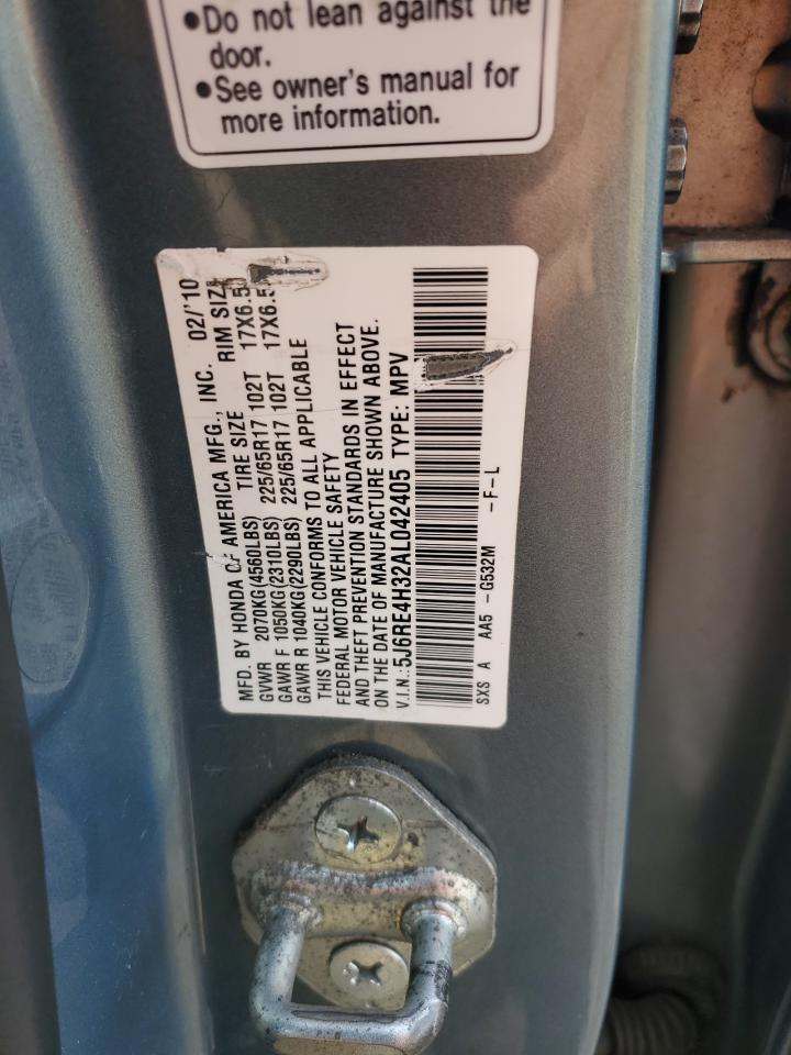 2010 Honda Cr-V Lx VIN: 5J6RE4H32AL042405 Lot: 71603875