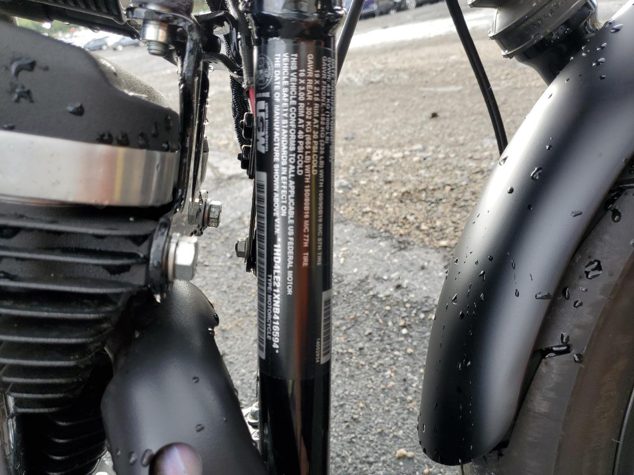 2022 Harley-Davidson Xl883 N VIN: 1HD4LE21XNB416594 Lot: 83964715