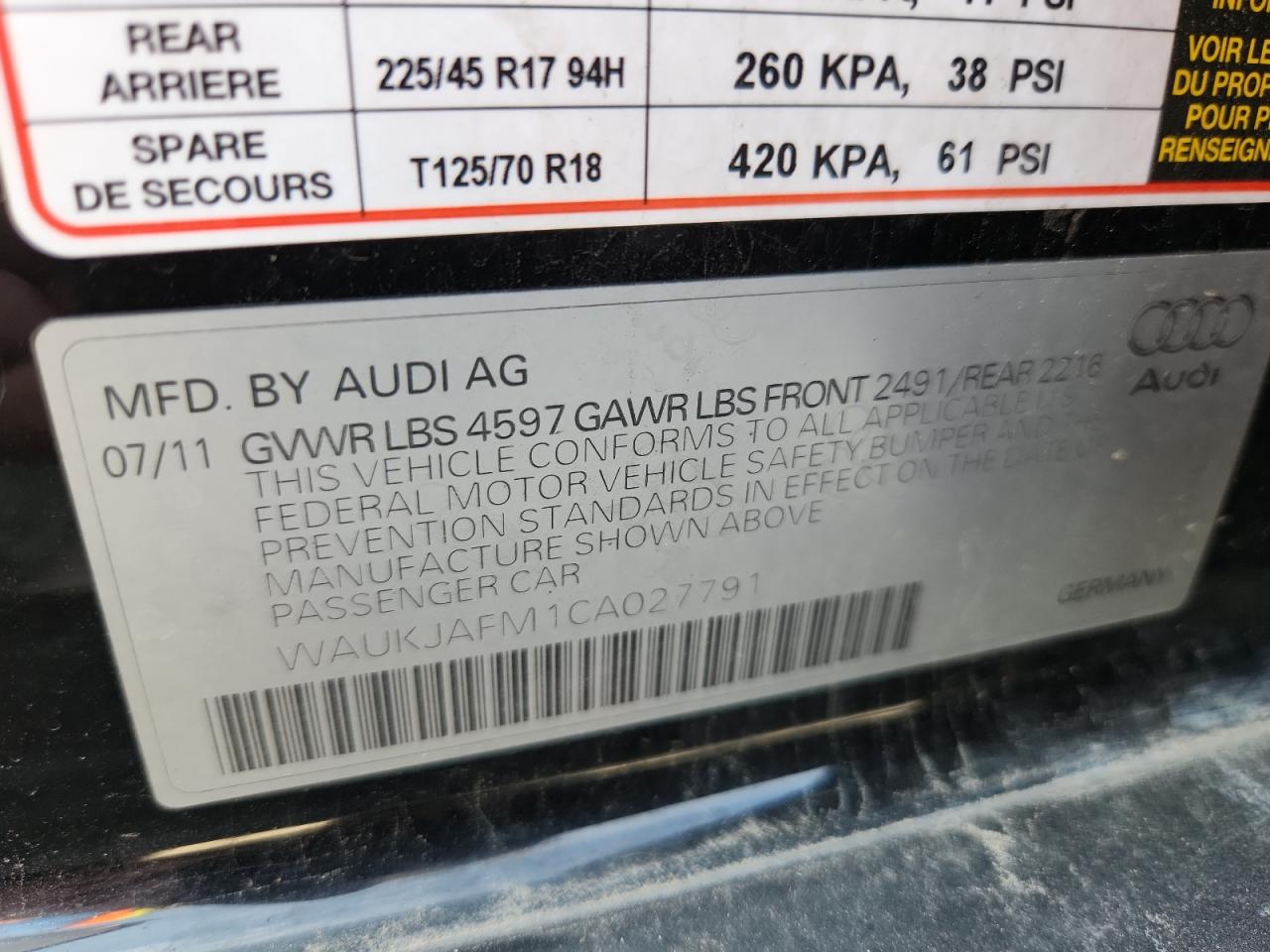 2012 Audi A3 Premium Plus VIN: WAUKJAFM1CA027791 Lot: 70784245