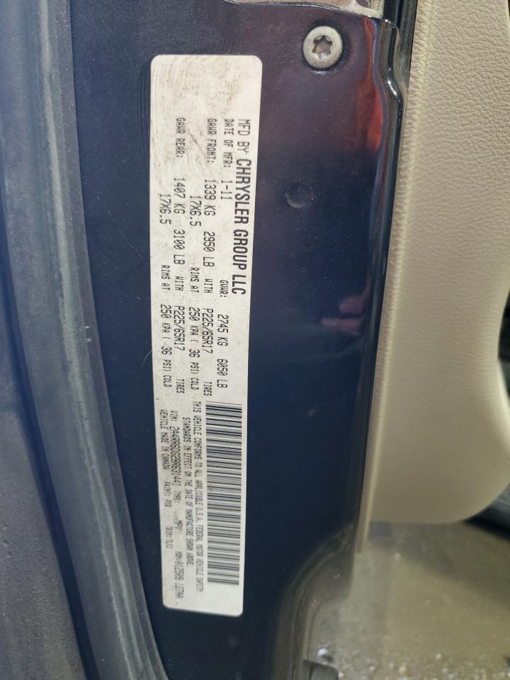 2011 Chrysler Town & Country Limited VIN: 2A4RR6DG2BR631441 Lot: 72066635