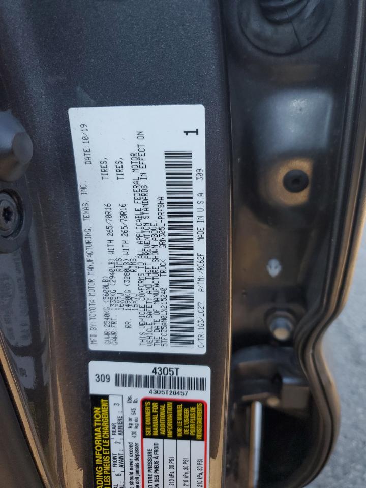 2020 Toyota Tacoma Double Cab VIN: 5TFCZ5AN0LX215240 Lot: 84038445