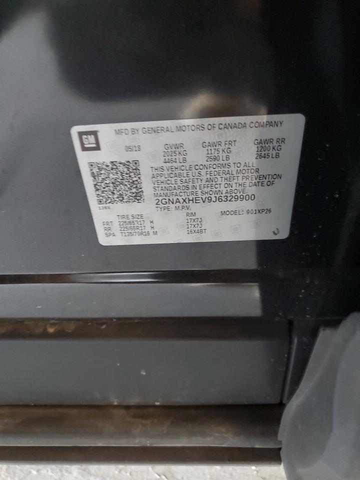 2018 Chevrolet Equinox Ls VIN: 2GNAXHEV9J6329900 Lot: 81743335