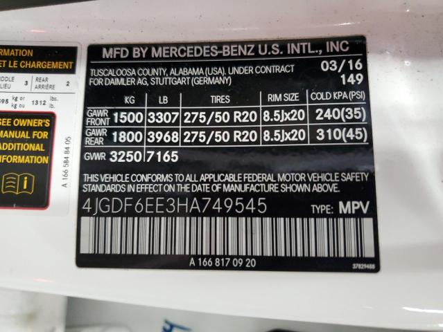 2017 MERCEDES-BENZ GLS 450 4MATIC  