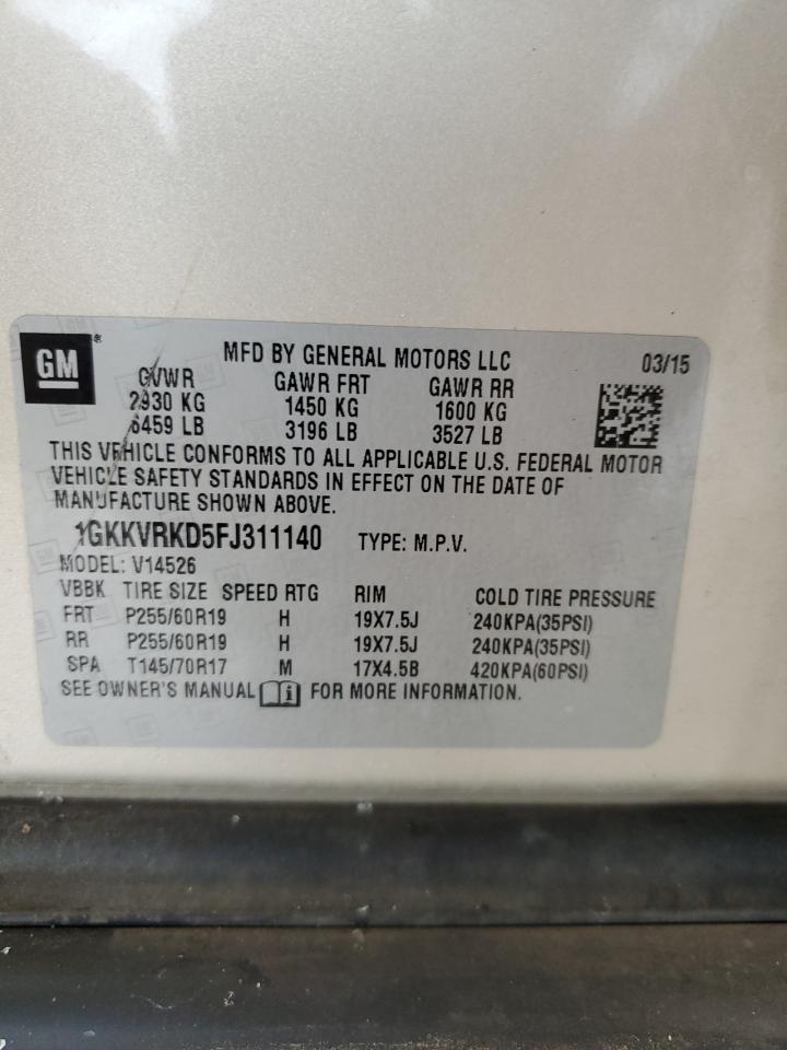 2015 GMC Acadia Slt-1 VIN: 1GKKVRKD5FJ311140 Lot: 84409805