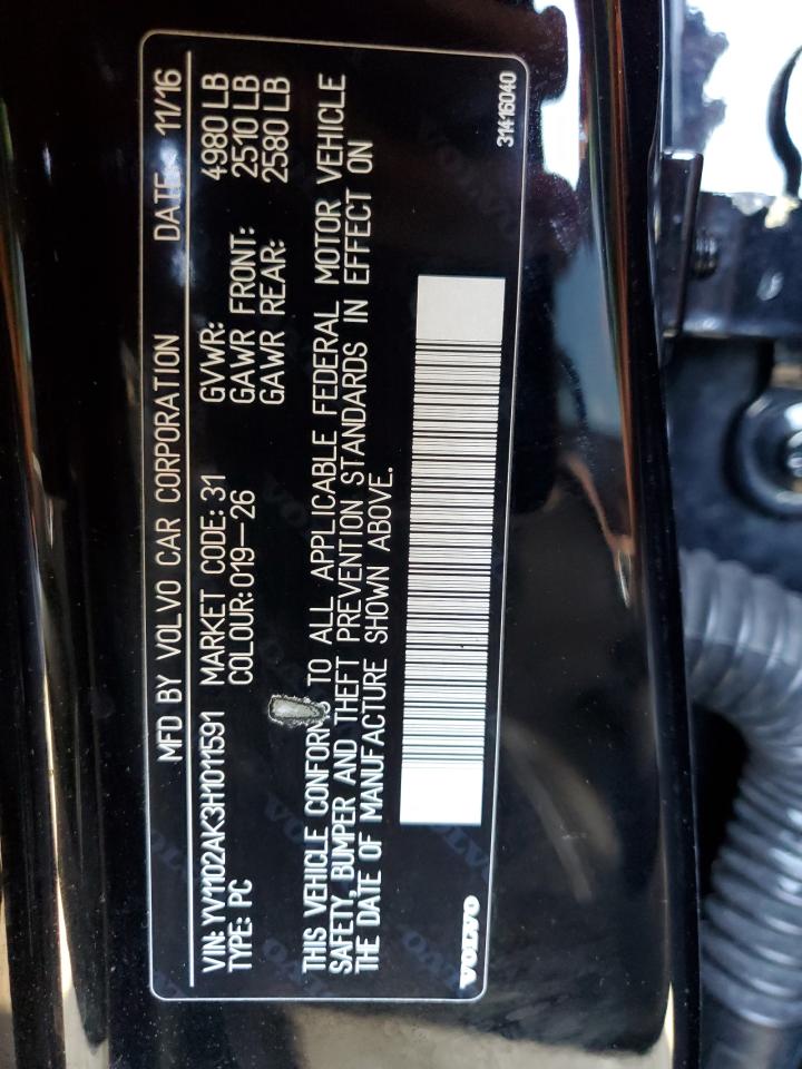 2017 Volvo S90 T5 Momentum VIN: YV1102AK3H1011591 Lot: 80288655