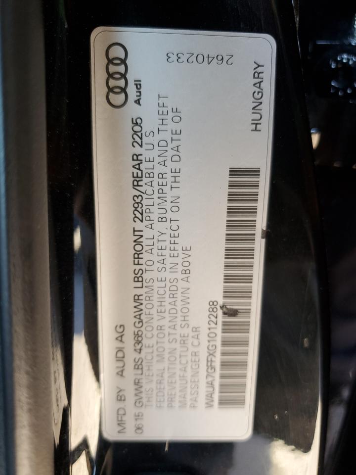 2016 Audi A3 Premium VIN: WAUA7GFFXG1012288 Lot: 71690575