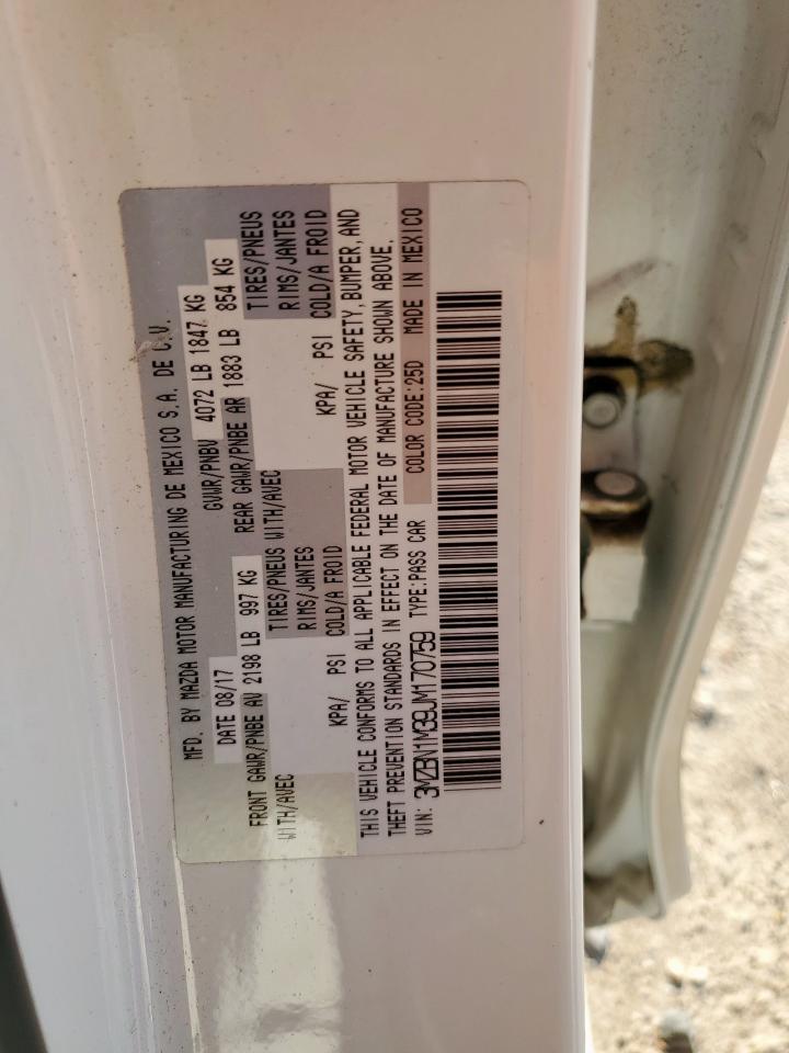 2018 Mazda 3 Grand Touring VIN: 3MZBN1M39JM170759 Lot: 80208565