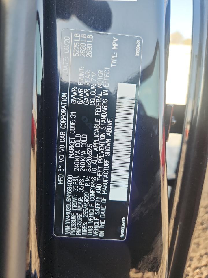 2021 Volvo Xc60 T5 Inscription VIN: YV4102DL6M1684098 Lot: 80883375