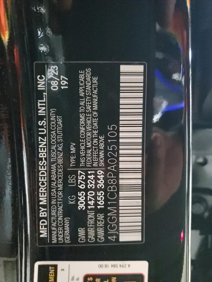 2023 Mercedes-Benz Eqe Suv 350 4Matic VIN: 4JGGM1CB8PA025105 Lot: 81134325