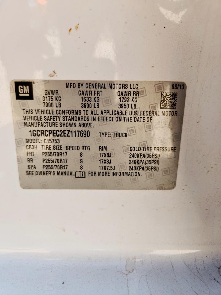 2014 Chevrolet Silverado C1500 VIN: 1GCRCPEC2EZ117690 Lot: 80516525