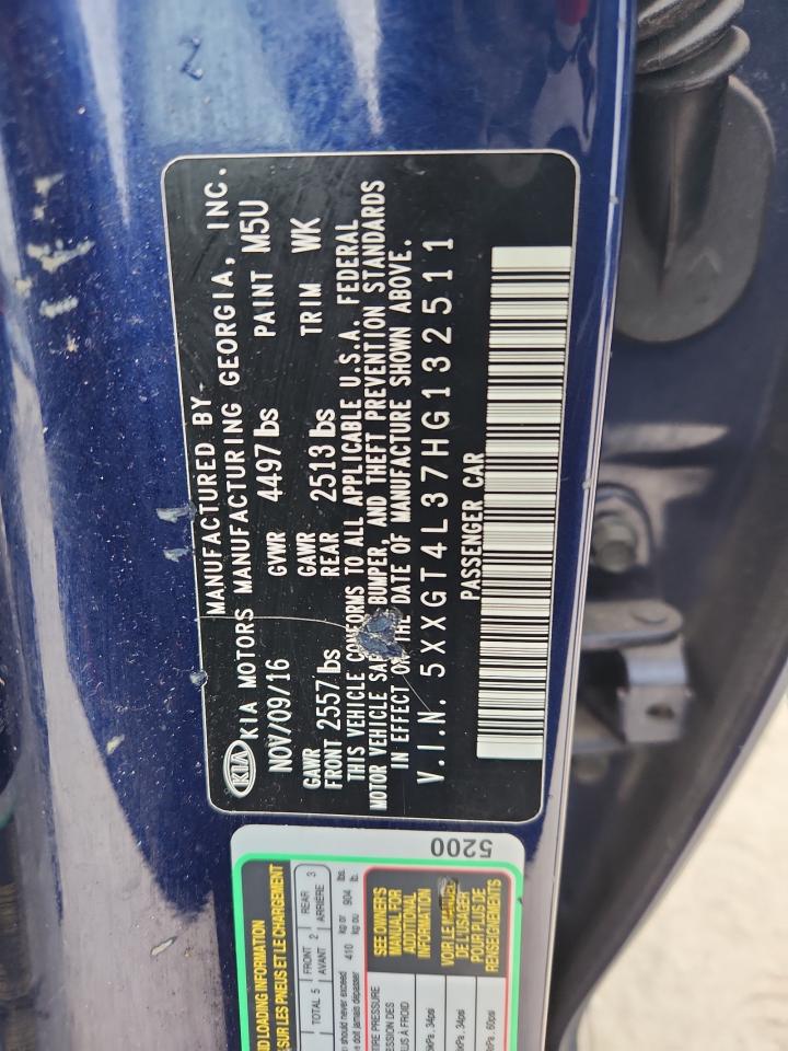 2017 Kia Optima Lx VIN: 5XXGT4L37HG132511 Lot: 80170275