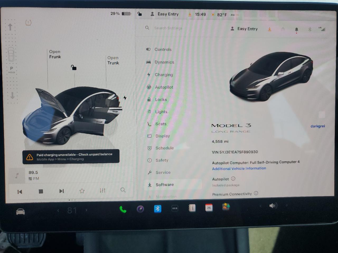 2025 Tesla Model 3 VIN: 5YJ3E1EA7SF890930 Lot: 84408585