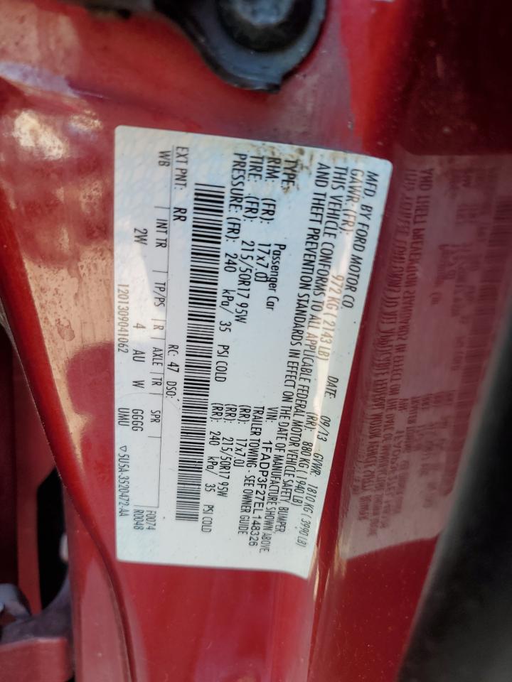 2014 Ford Focus Se VIN: 1FADP3F27EL148326 Lot: 81315515