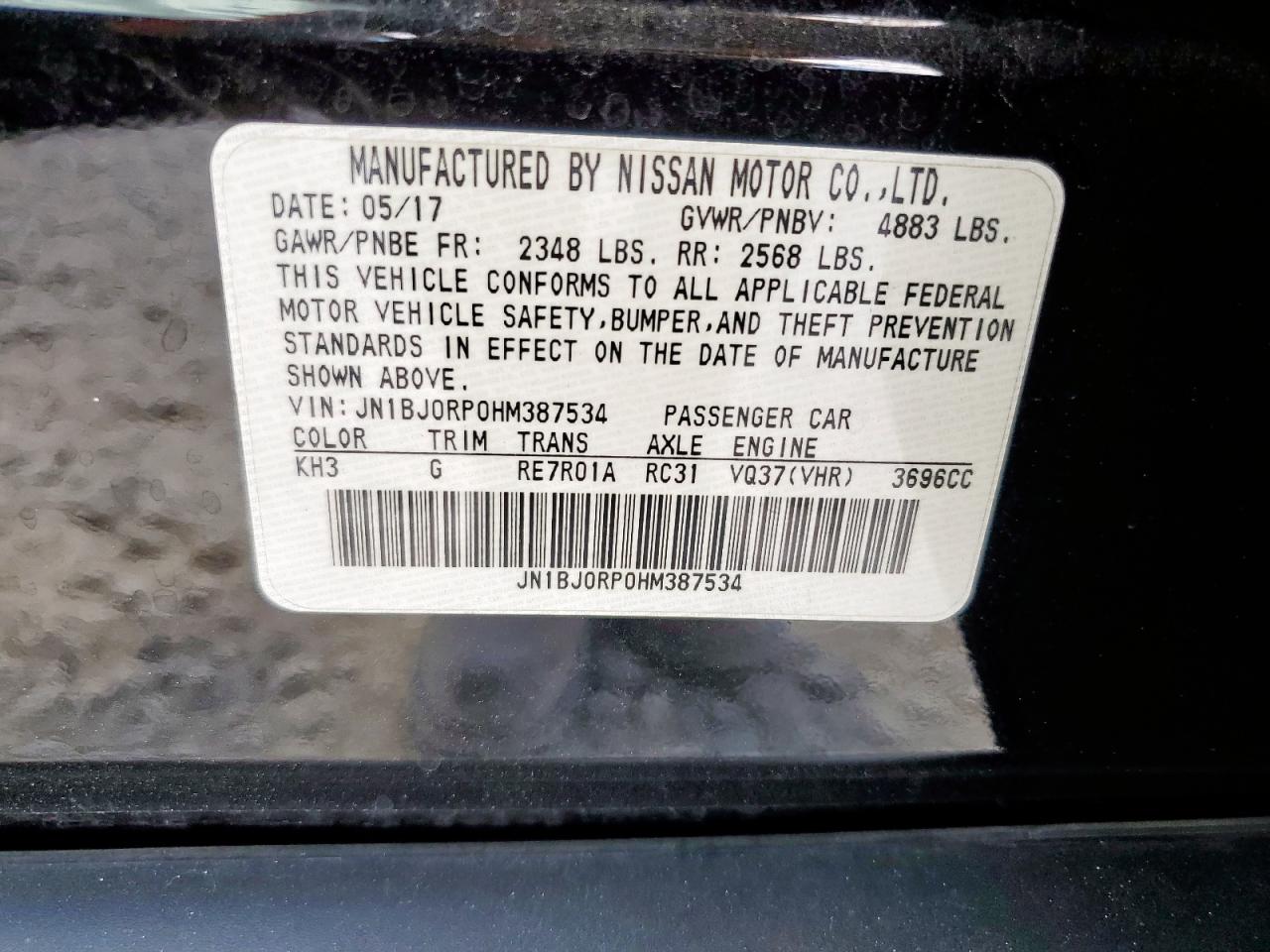 2017 Infiniti Qx50 VIN: JN1BJ0RP0HM387534 Lot: 84461835