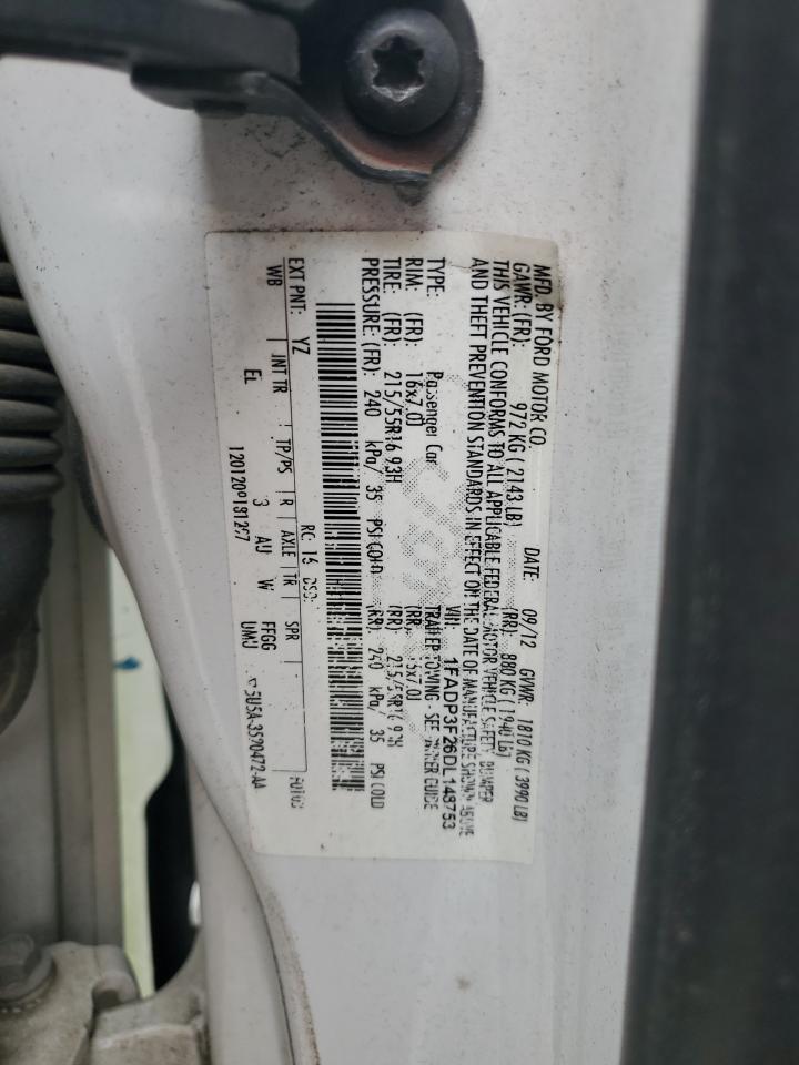 2013 Ford Focus Se VIN: 1FADP3F26DL148753 Lot: 71714725