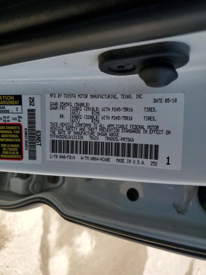 2018 Toyota Tacoma Double Cab VIN: 5TFAX5GN2JX121328 Lot: 84210455