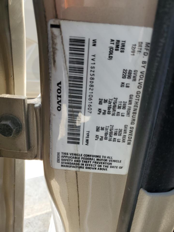 2002 Volvo V70 Xc VIN: YV1SZ58D821061607 Lot: 80203875