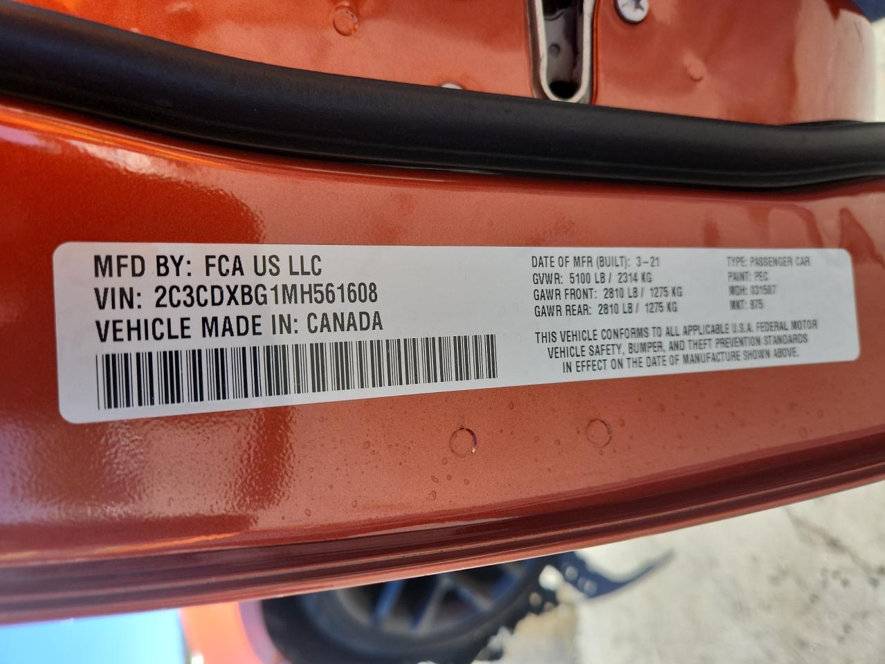 2021 Dodge Charger Sxt VIN: 2C3CDXBG1MH561608 Lot: 84225545