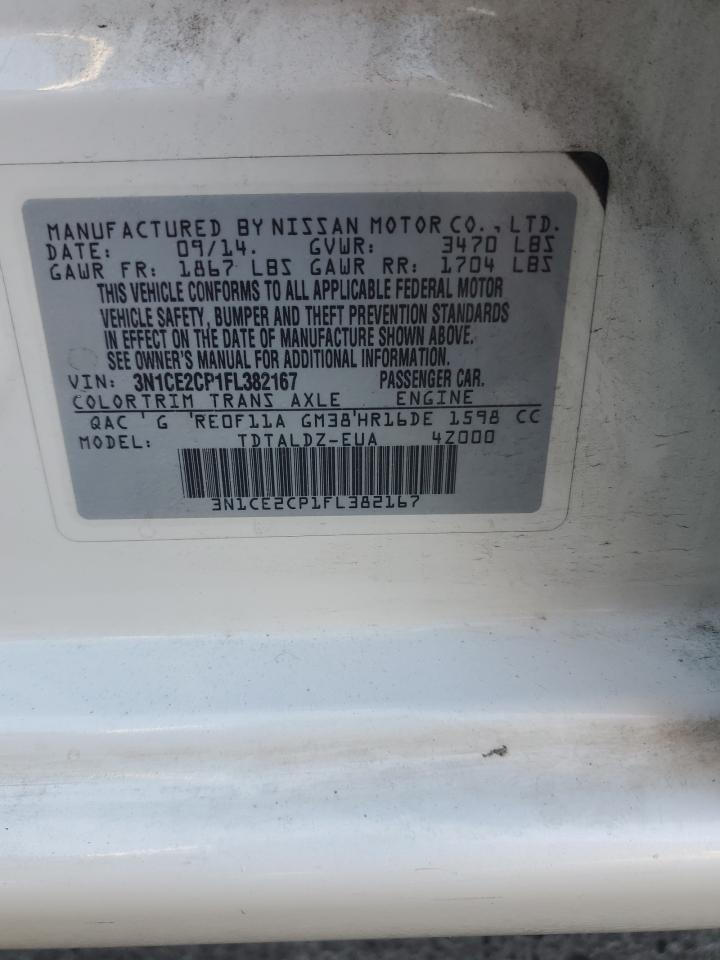 2015 Nissan Versa Note S VIN: 3N1CE2CP1FL382167 Lot: 80181625