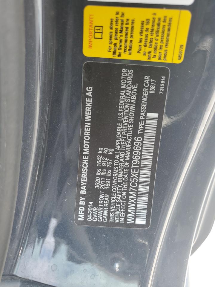 2014 Mini Cooper S VIN: WMWXM7C5XET969696 Lot: 80287575