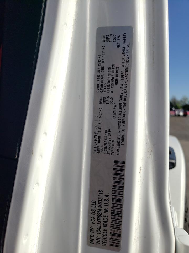 2021 Jeep Wrangler Unlimited Rubicon 4Xe VIN: 1C4JJXR62MW633118 Lot: 80961355