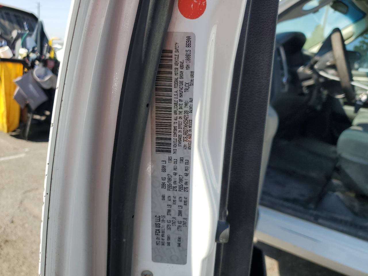 2017 Ram 1500 St VIN: 3C6JR6DTXHG542139 Lot: 80740125