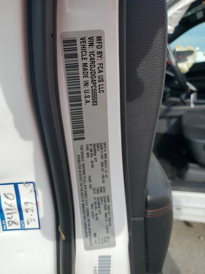 2023 Dodge Durango Gt VIN: 1C4RDJDG4PC555583 Lot: 81102215