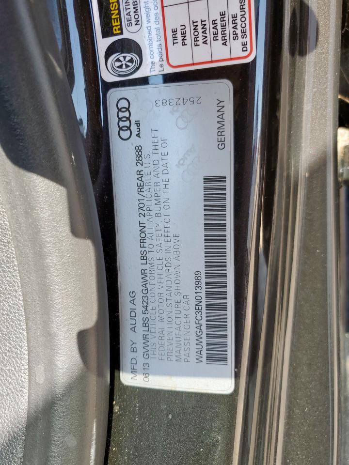 2014 Audi A7 Premium Plus VIN: WAUWGAFC3EN013989 Lot: 71162105