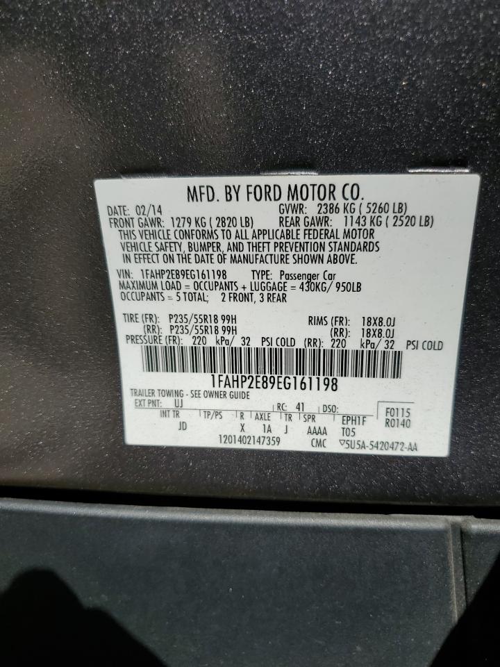 2014 Ford Taurus Sel VIN: 1FAHP2E89EG161198 Lot: 80346765