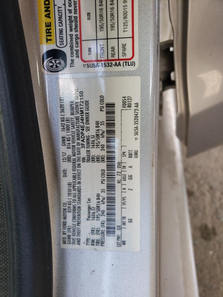 2017 Ford Fiesta Se VIN: 3FADP4EJ4HM172150 Lot: 80377745