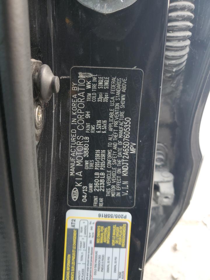2013 Kia Soul + VIN: KNDJT2A65D7605350 Lot: 81506395