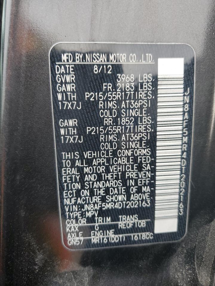 2013 Nissan Juke S VIN: JN8AF5MR4DT202163 Lot: 81605225