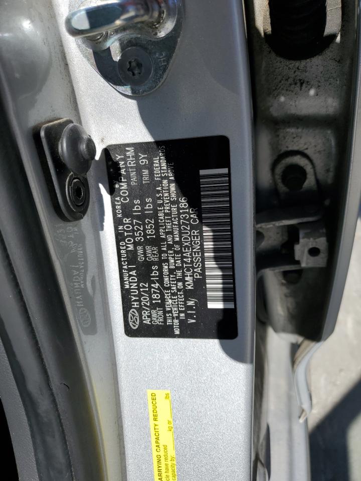 2013 Hyundai Accent Gls VIN: KMHCT4AEXDU273186 Lot: 81818995